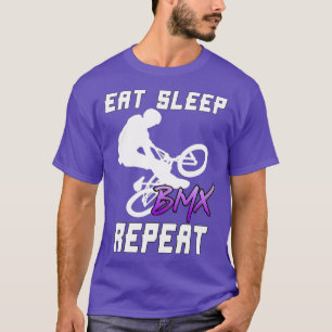 Essen Schlaf BMX Wiederholung Fahrrad Fahrrad Funn T-Shirt