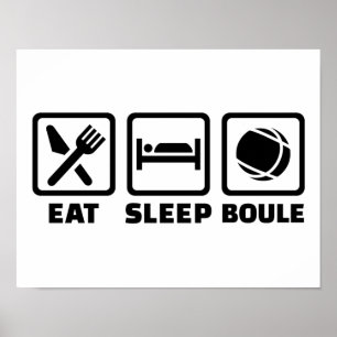 Essen Schlaf Boule Poster