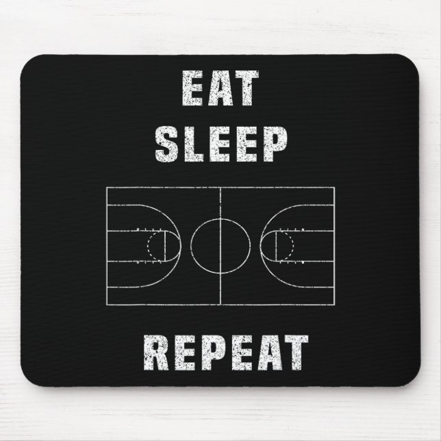 Essen Schlaf Bysketbyll Wiederholung Mousepad (Vorne)