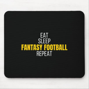 Essen Schlaf Fantasy Football Wiederholen Vintage Mousepad