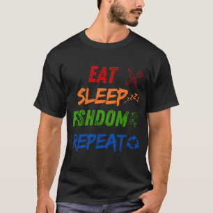 Essen Schlaf[ Fishdom Wiederholen T-Shirt