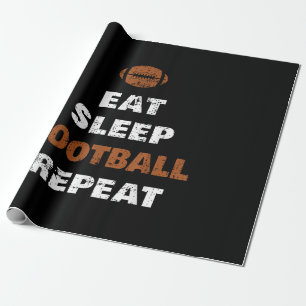 Essen Schlaf Fußball Wiederholen Liebe Fußball Vin Geschenkpapier