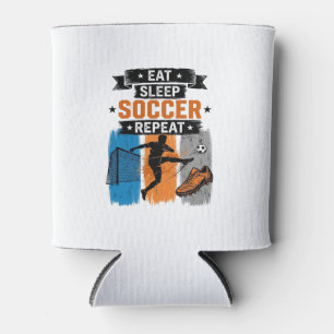 Essen Schlaf Fußball Wiederholen Vintage Fußball S Dosenkühler