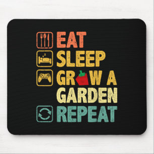 Essen Schlaf Ground Garten Wiederholen Funny Game Mousepad