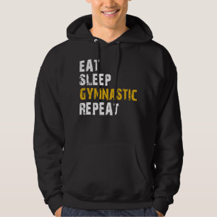 Essen Schlaf Gymnastik wiederholen Hoodie