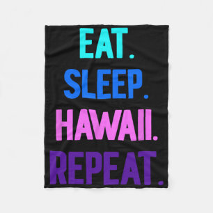Essen Schlaf Hawaii Wiederholung Aloha Vibes Tiki Fleecedecke
