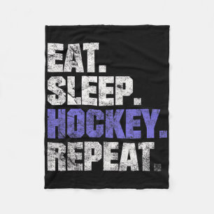 Essen Schlaf Hockey Wiederholen Eishockey Feldhock Fleecedecke