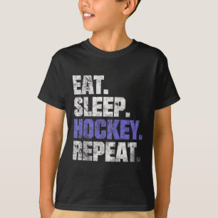 Essen Schlaf Hockey Wiederholen Eishockey Feldhock T-Shirt