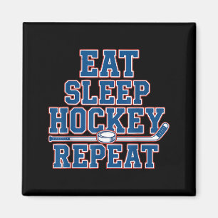 Essen Schlaf Hockey Wiederholen Eishockey Für Teen Magnet