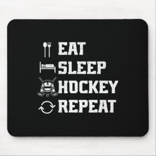 Essen Schlaf Hockey Wiederholen Eishockeyspieler P Mousepad