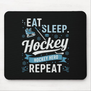 Essen Schlaf Hockey Wiederholen Hockey Held Für Ho Mousepad