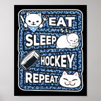 Essen Schlaf Hockey Wiederholen Jungen Mädchen Kin