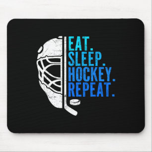 Essen Schlaf Hockey Wiederholen Lustige Jungen Hoc Mousepad