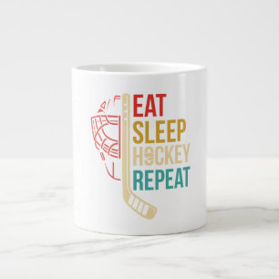 Essen Schlaf Hockey Wiederholung Hockey Jumbo-Tasse
