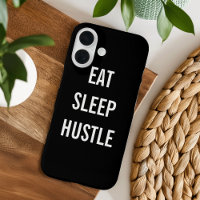Essen Schlaf Hustle | Schwarz-Weiß-Typografie