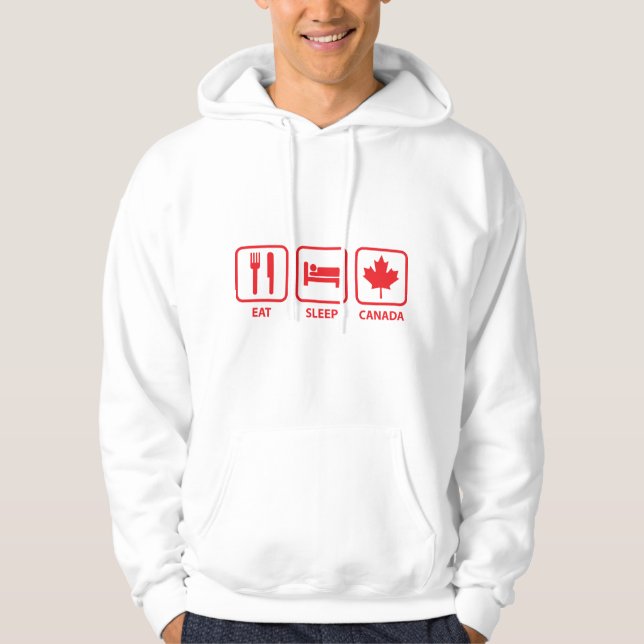 Essen Schlaf Kanada Hoodie (Vorderseite)