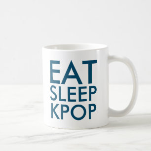 Essen Schlaf Kpop Musik-Fan-Geschenk navy Kaffeetasse
