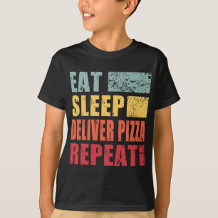 Essen Schlaf liefern Pizza wiederholen T-Shirt