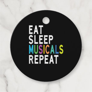 Essen Schlaf Musicals Wiederholen Geschenkanhänger