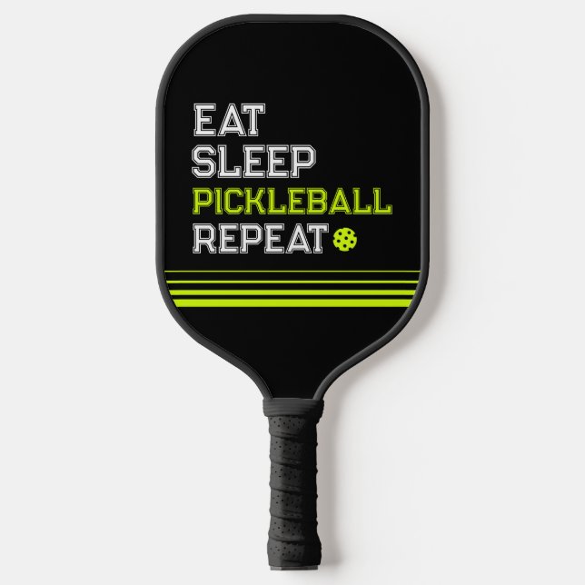 Essen Schlaf Pickleball Wiederholen Lustig  Schläger (Vorderseite)