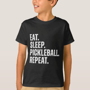 Essen Schlaf Pickleball wiederholen lustiges Spiel T-Shirt