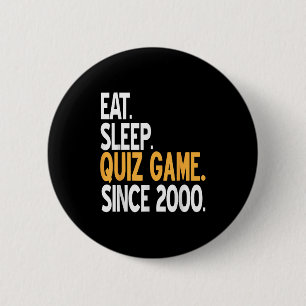 Essen Schlaf Quiz Spiel Vintage Gamer Leben Seit 2 Button