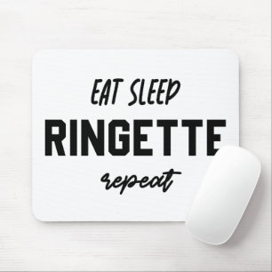 Essen Schlaf Ringette Wiederholung Ringette Player Mousepad