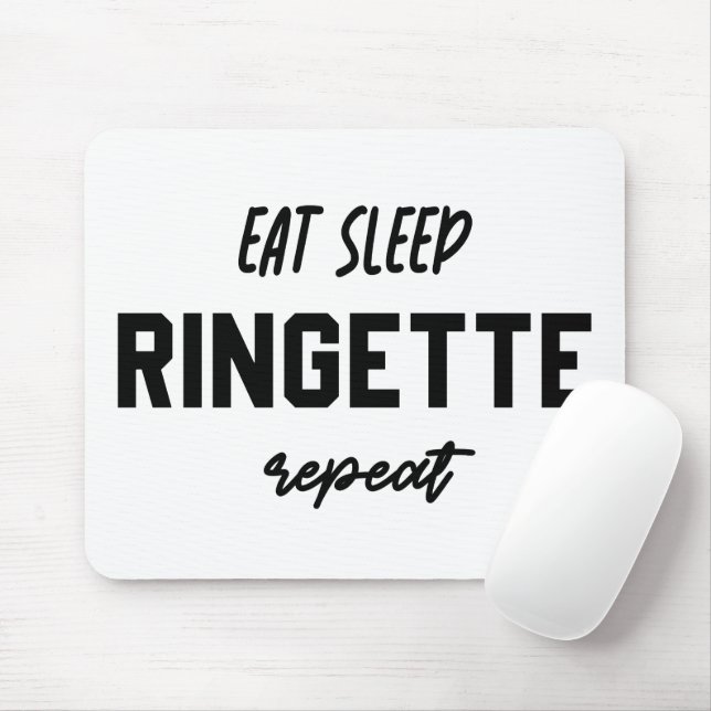 Essen Schlaf Ringette Wiederholung Ringette Player Mousepad (Mit Mouse)