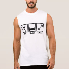 Essen Schlaf schluckte Lift Gewicht Gym Workout T-Shirt