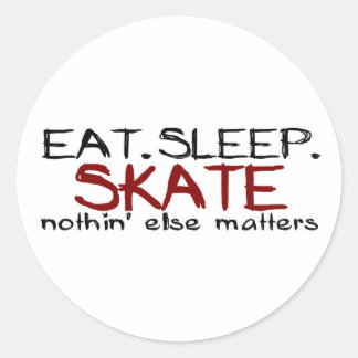 Essen Schlaf Skate Runder Aufkleber