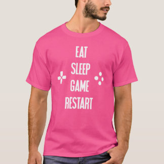 Essen Schlaf Spiel Neustart Video vintage T-Shirt