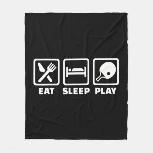 Essen Schlaf spielen Tischtennis Fleecedecke