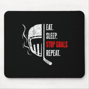 Essen Schlaf Stop Ziele Wiederholen Torwart Torhüt Mousepad