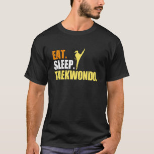 Essen Schlaf Taekwondo Boxen Männer Frauen T-Shirt