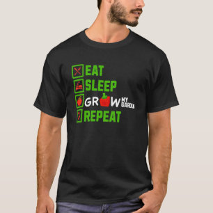 ESSEN Schlaf Wachsen Mein Garten Wiederholen Junge T-Shirt