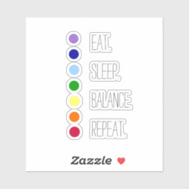 Essen Schlafausgleich Einfache Chakra Vinyl Sticke Aufkleber