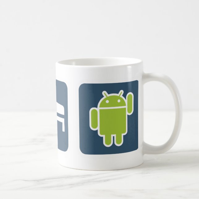 Essen. Schlafen. Android. Tasse (Rechts)