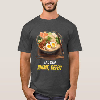 Essen Schlafen Anime Wiederholen Anime Streetwear T-Shirt