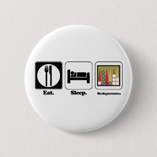 essen schlafen Backgammon Button