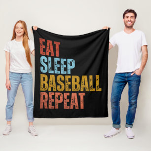 ESSEN SCHLAFEN BASEBALL WIEDERHOLEN FLEECEDECKE