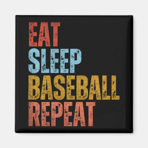 ESSEN SCHLAFEN BASEBALL WIEDERHOLEN MAGNET