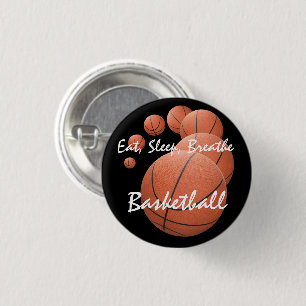 "Essen, schlafen, Basketball atmen" Button
