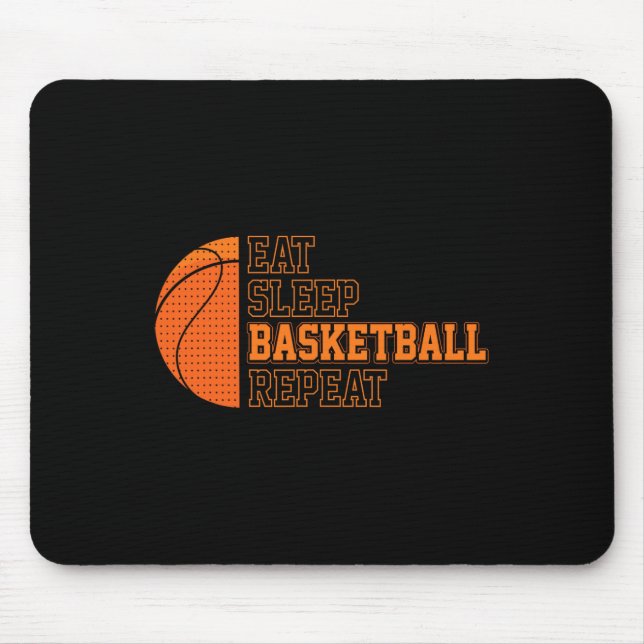 Essen. Schlafen. Basketball. Wieder von vorne. Bas Mousepad (Vorne)