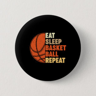 Essen Schlafen Basketball Wiederholen für Spieler Button