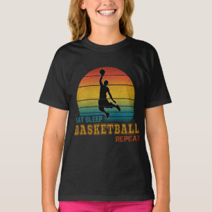 Essen Schlafen Basketball Wiederholen  T-Shirt