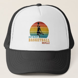 Essen Schlafen Basketball Wiederholen Truckerkappe