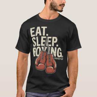 Essen Schlafen Boxen Perfekter Tag Vintage T-Shirt