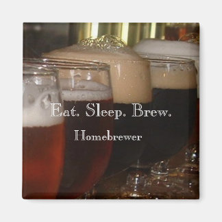 Essen. Schlafen. Brew. Homebrewer Magnet