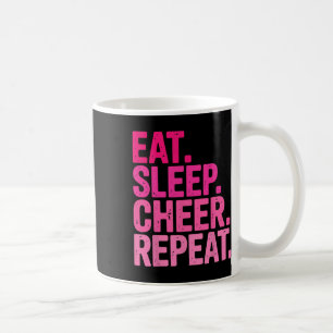 Essen Schlafen Cheer Wiederholen Cheerleading Für  Kaffeetasse