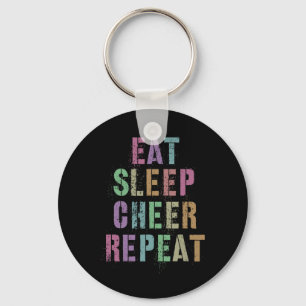 Essen Schlafen Cheer Wiederholen Cheerleading-Team Schlüsselanhänger